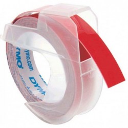 Dymo oryginalny taśma do drukarek etykiet, Dymo, S0898150, biały druk/czerwony podkład, 3m, 9mm, opakowanie 10 szt, - 1