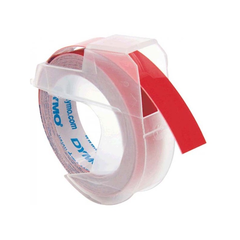 Dymo oryginalny taśma do drukarek etykiet, Dymo, S0898150, biały druk/czerwony podkład, 3m, 9mm, opakowanie 10 szt, - 1