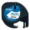 Dymo oryginalny taśma do drukarek etykiet, Dymo, 91221, S0721660, czarny druk/biały podkład, 4m, 12mm, LetraTag taśma plastikow 