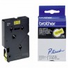 Brother oryginalny taśma do drukarek etykiet, Brother, TC-601, czarny druk/żółty podkład, laminowane, 7.7m, 12mm - 1