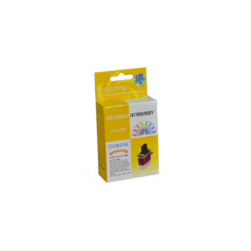 ORINK Tusz LC900Y do drukarek Brother DCP-110C / 310CN / MFC210C / FAX 1835C | Yellow | 17,5ml. - 1