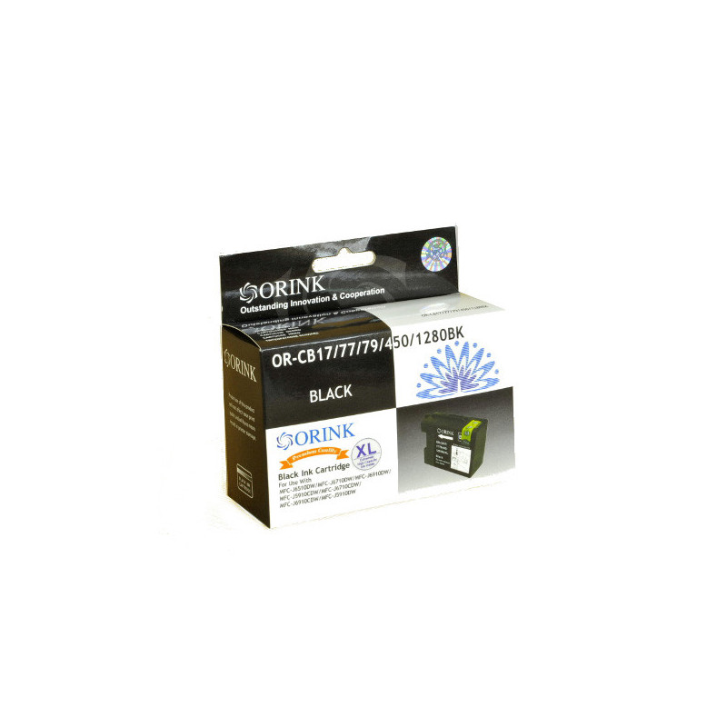 ORINK Tusz LC1280XLBK do drukarek Brother MFCJ6510DW / J6710DW / J5910CDW | Black | 60ml. - 1