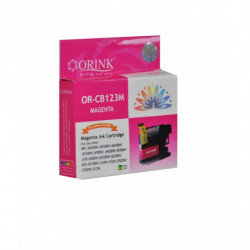 ORINK Tusz LC123M do drukarek Brother MFC J4410DW / DCP J4110DW | Magenta | 10ml. - 1