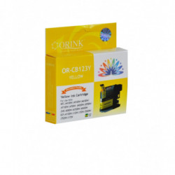 ORINK Tusz LC123Y do drukarek Brother MFC J4410DW / DCP J4110DW | Yellow | 10ml. - 1