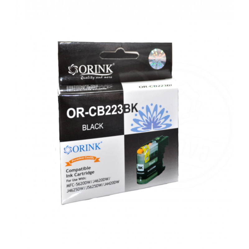 ORINK Tusz LC223BK do drukarek Brother MFC J5620DW / J4620DW / J4625DW / J5625DW / J4420DW | Black | 15ml. - 1