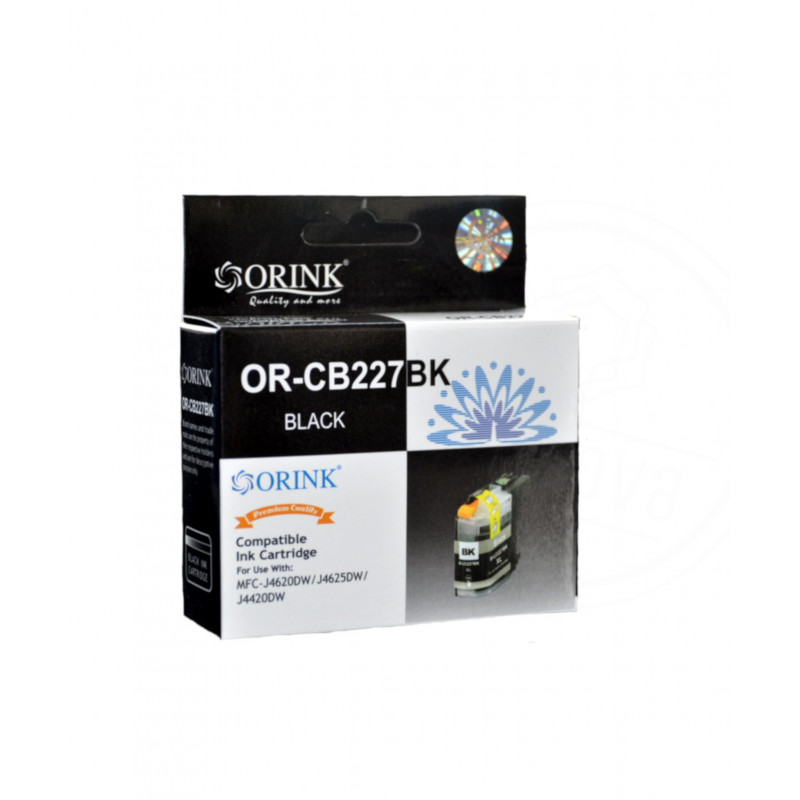 ORINK Tusz LC227XLBK do drukarek Brother MFC J4420DW / J4625DW / DCP J4120DW | Black | 25ml. - 1