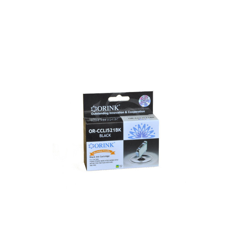 ORINK Tusz CLI521BK do drukarek Canon Pixma MP540 / MP620 / MX870 / IP3600 | Black | 10,5ml. - 1
