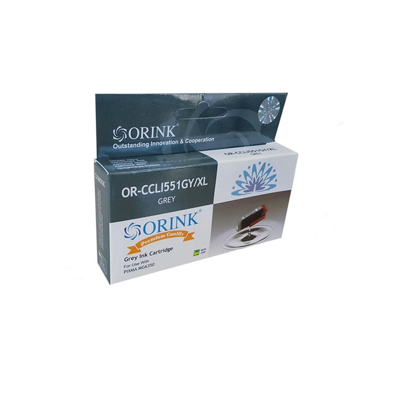 ORINK Tusz CLI551XLG do drukarek Canon Pixma MG5450 / 6350 / Pixma iP7250 | Grey | 12ml. - 1