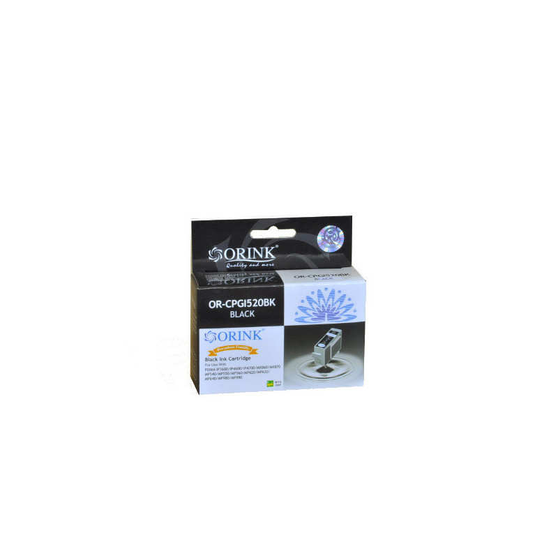 ORINK Tusz PGI520BK do drukarek Canon Pixma MP540 / MP620 / MX870 / iP3600 | Black | 21ml. - 1