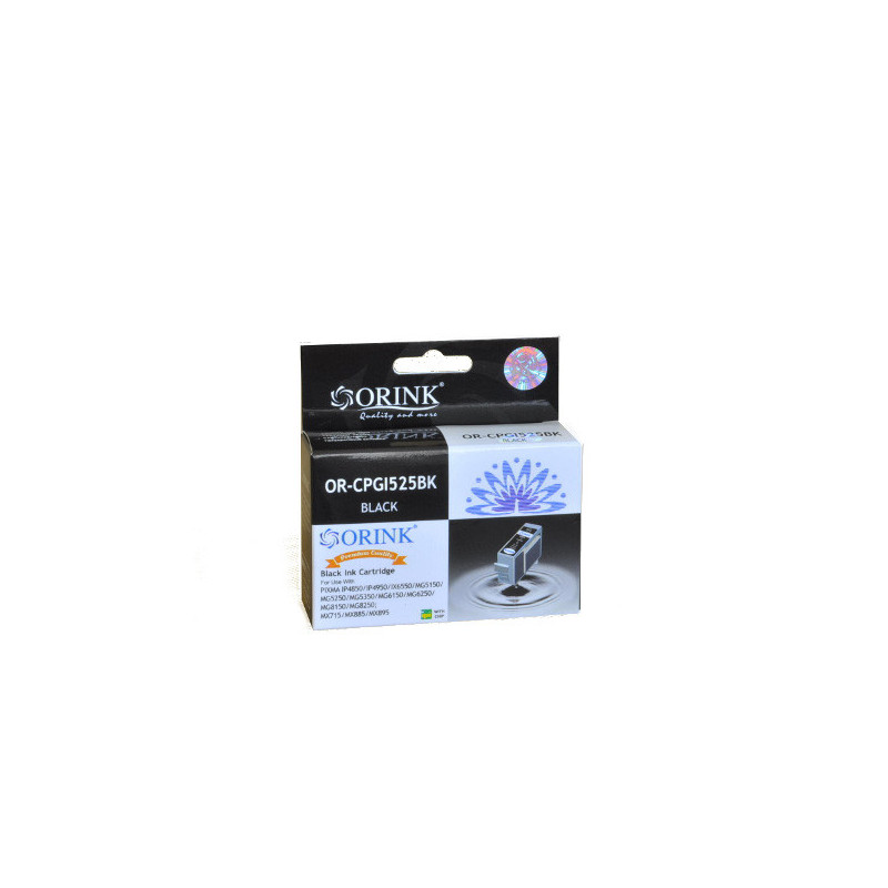 ORINK Tusz PGI525BK do drukarek Canon 525 Pixma iP4850 / IX6550 / MG5150 / MX715 | Black | 21ml. - 1