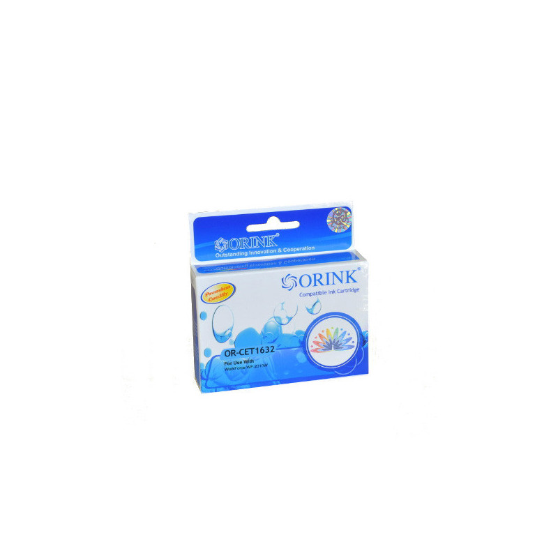 ORINK Tusz T1632 do drukarek Epson Workforce WF2010W / 2520NF / 2530WF | Cyan | 15ml. - 1