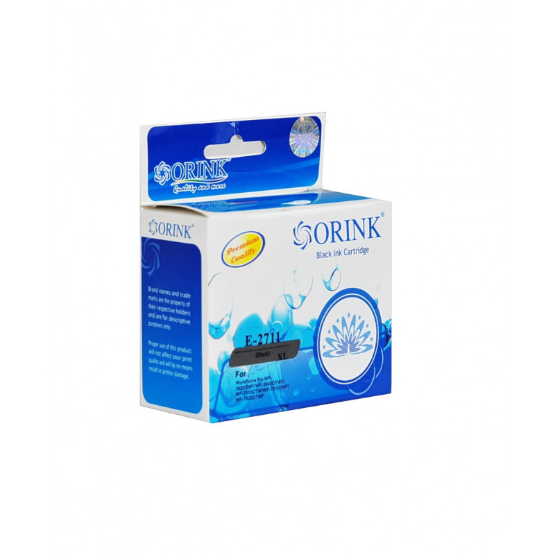 ORINK Tusz T2711 do drukarek Epson WorkForce WF3620DWF / WF3640DTWF / WF7110DTW / WF7610DWF | Black | 32ml. - 1