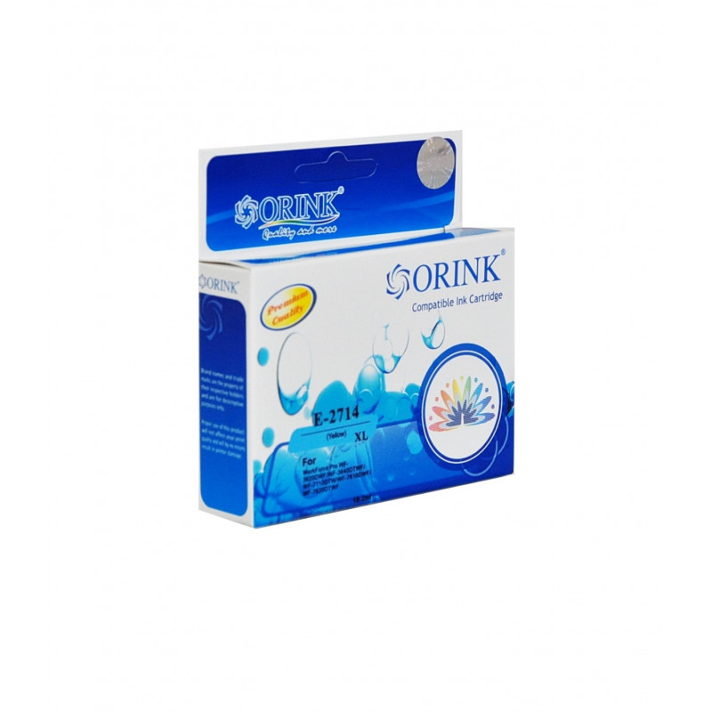 ORINK Tusz T2714 do drukarek Epson WorkForce WF3620DWF / WF3640DTWF / WF7110DTW / WF7610DWF | Yellow | 18ml. - 1