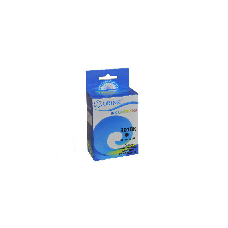 ORINK Tusz HP 301XL do drukarek  Deskjet 1000 / J110 / 2000 / J210b | Black | 18ml. - 1