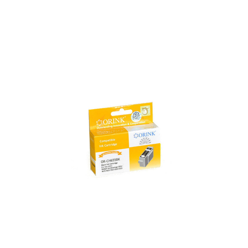 ORINK Tusz HP 655 do drukarek Deskjet Advantage 3525 / 4615 / 5525 | Black | 24ml. - 1