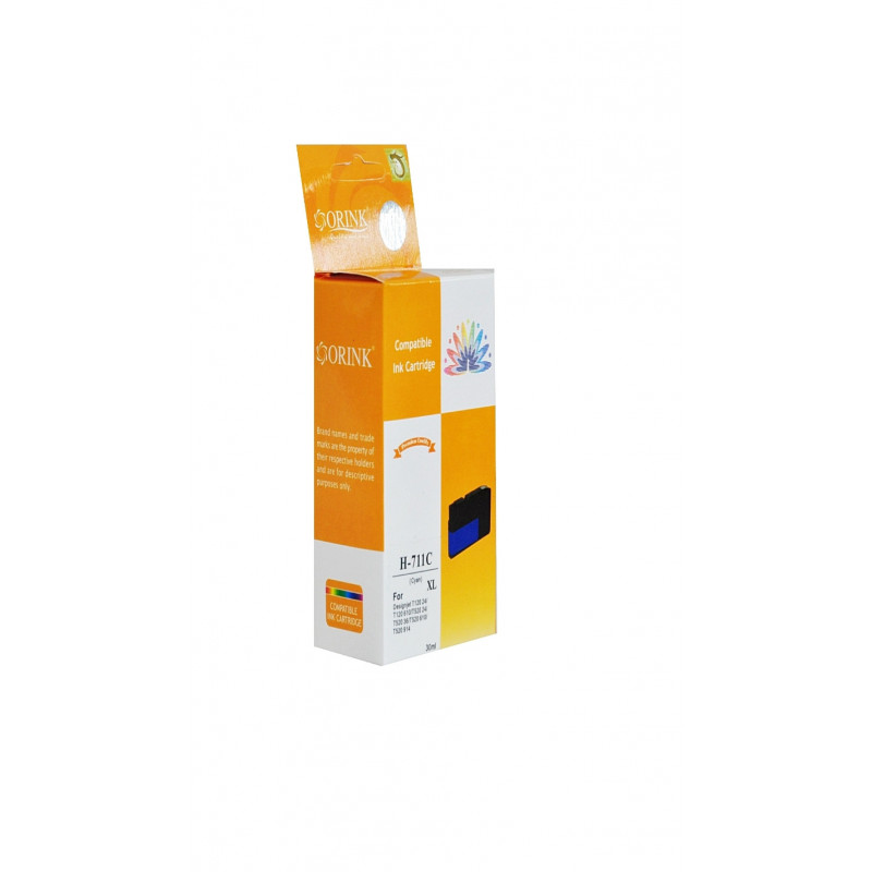 ORINK Tusz HP 711XL do drukarek DesignJet  T120 / T520 | Cyan | 30ml - 1