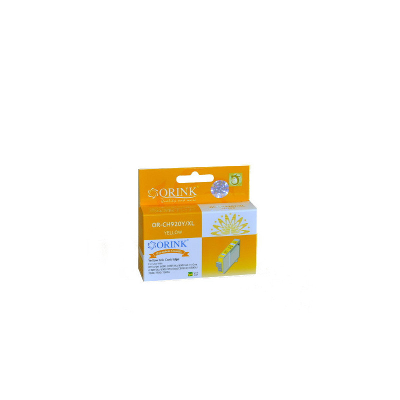 ORINK Tusz HP 920XL do drukarek OfficeJet 6000 / 6500 / 7000 / 7500 | Yellow | 15ml. - 1