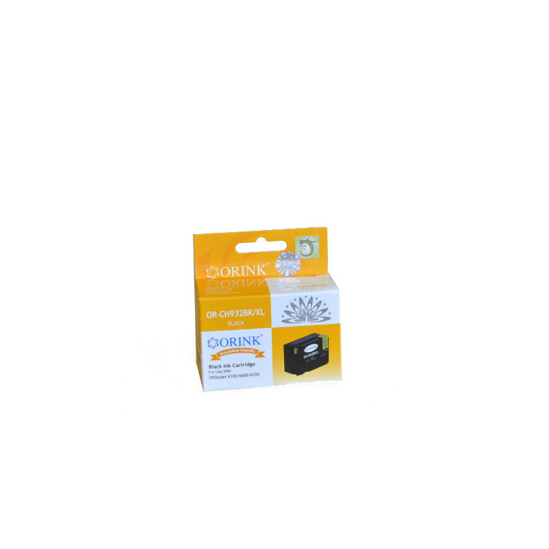 ORINK Tusz HP 932XL do drukarek Officejet 6100 / 6600 / 6700 / 7110 / 7610 | Black | 33ml. - 1