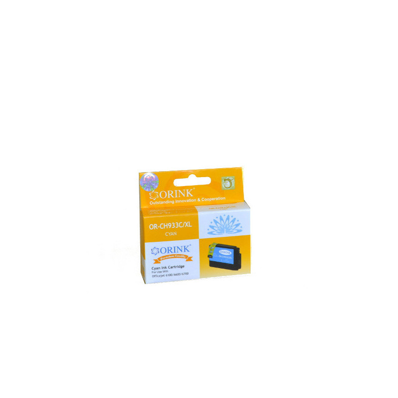 ORINK Tusz HP 933XL do drukarek Officejet 6100 / 6600 / 6700 / 7110 / 7610 | Cyan | 13ml. - 1