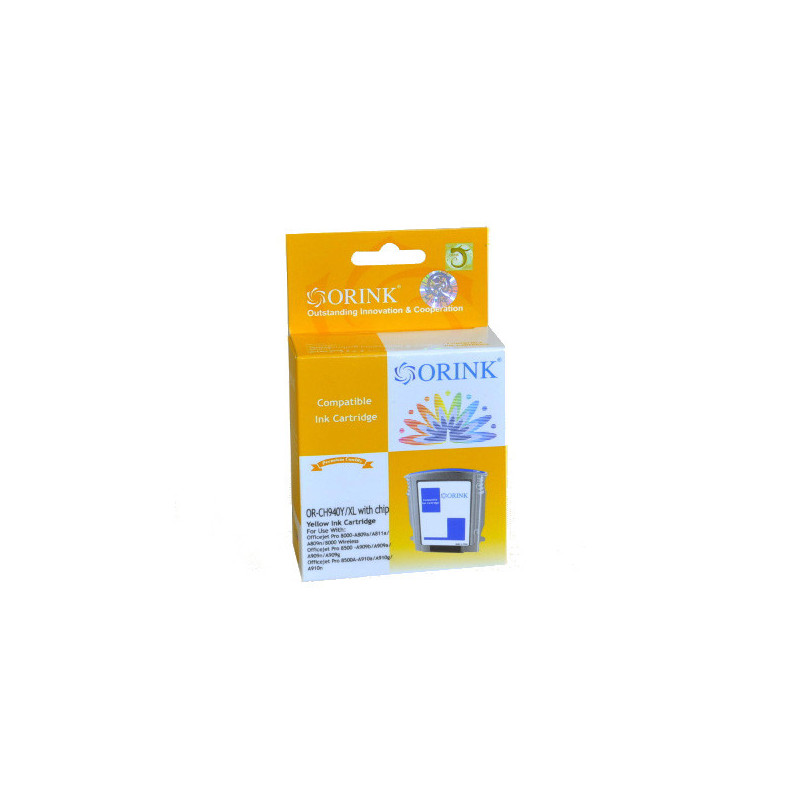 ORINK Tusz HP 940XL do drukarek Officejet Pro 8000 / 8500 All-in-One Printers | Yellow | 28ml. - 1