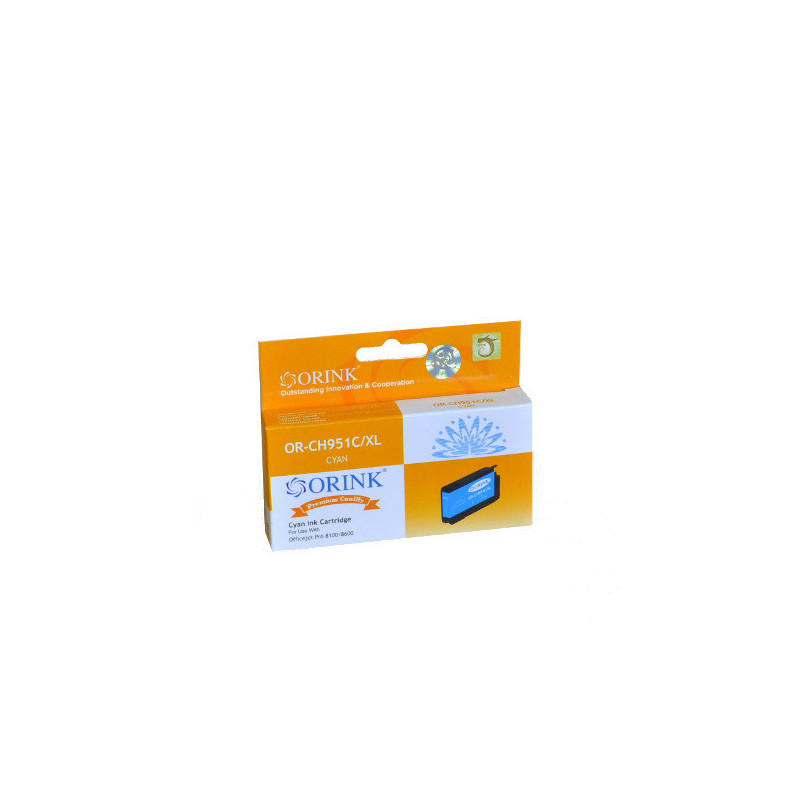 ORINK Tusz HP 951XL do drukarek Officejet Pro 8100 ePrinter / 8600 | Cyan | 30ml. - 1