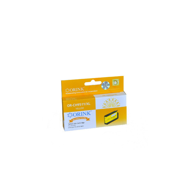 ORINK Tusz HP 951XL do drukarek Officejet Pro 8100 ePrinter / 8600 | Yellow | 30ml. - 1