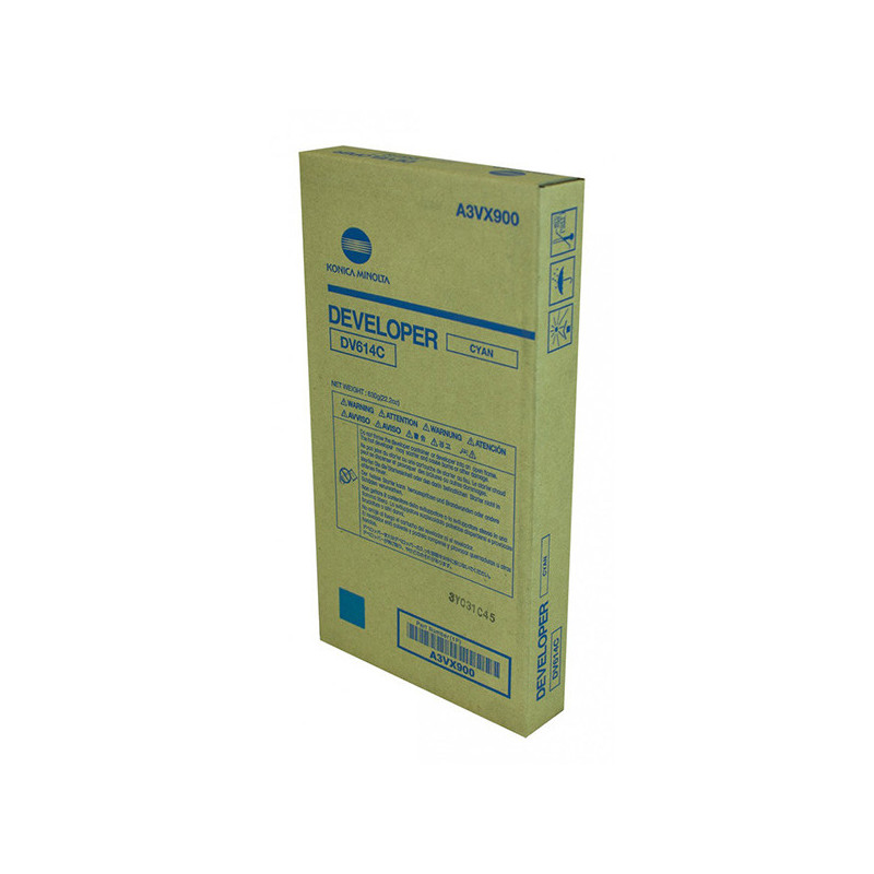 Konica Minolta oryginalny starter A3VX900, DV-614C, cyan, Konica Minolta Bizhub C3070L, 1060, 1070P, 1070, starter - 1