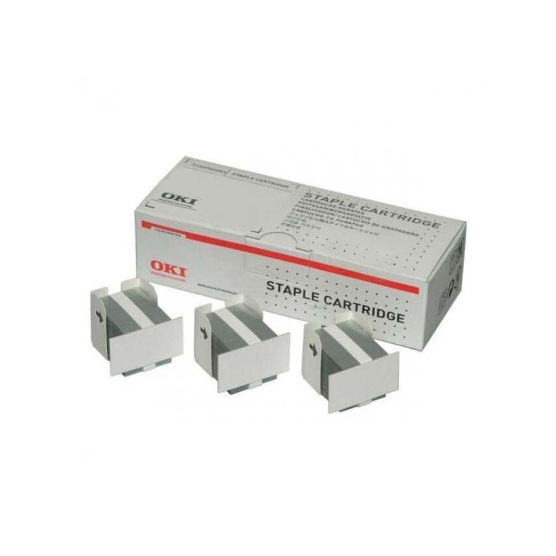 OKI oryginalny staple cartridge 45513301, 2x1500ks, OKI MC760, 770, 780, zszywki do finiszera - 1