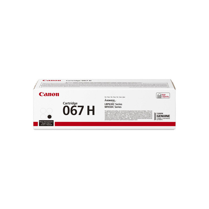 Canon originální toner 067 H BK, black, 3130str., 5106C002, Canon LBP6, 31Cdw, LBP633Cdw, MF651Cw, MF655Cdw, MF657Cdw, O - 1