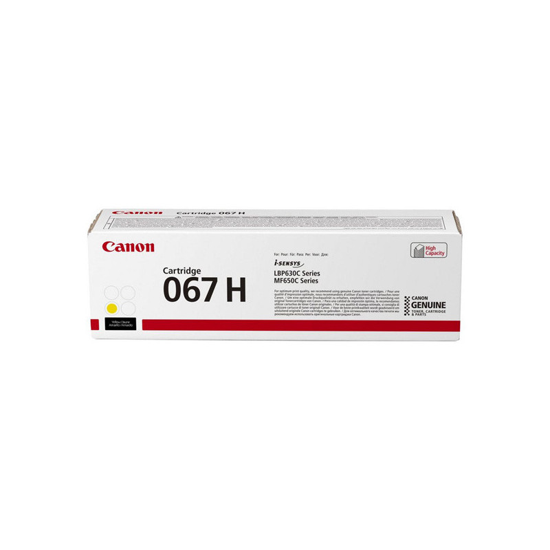 Canon originální toner 067 H Y, yellow, 2350str., 5103C002, high capac, ity, Canon LBP631Cdw, LBP633Cdw, MF651Cw, MF655Cdw, MF6 