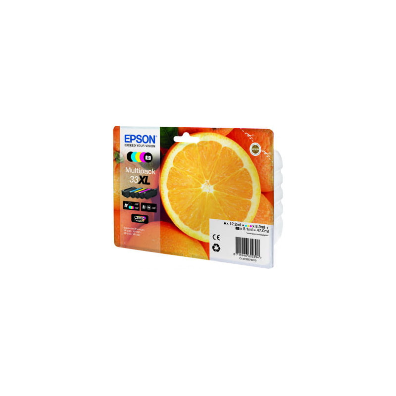 Epson oryginalny ink / tusz C13T33574011, T33XL, CMYK, 12,2/3x8,9/8,1ml, Epson Expression Home a Premium XP-530,630,635,830 - 1