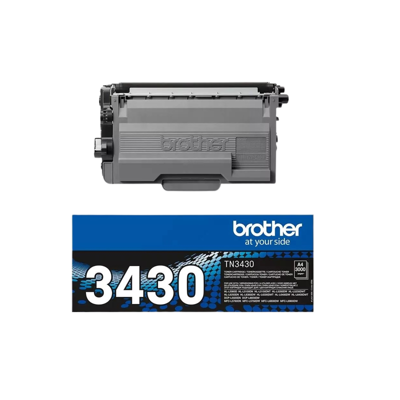 Brother oryginalny toner TN3430, black, 3000s, Brother HL-L6400DW, O - 1