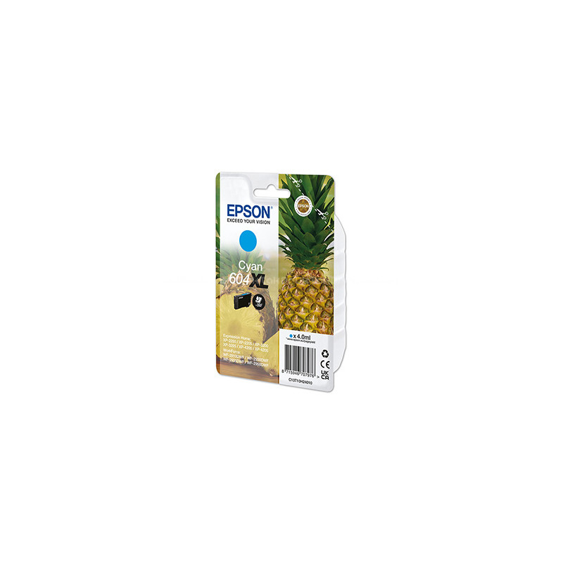 Epson oryginalny ink / tusz C13T10H24010, T10H240, 604XL, cyan, 4.0ml, Epson XP-2200, XP-3200, XP-4200, WF-2930DWF, WF-2950DWF -