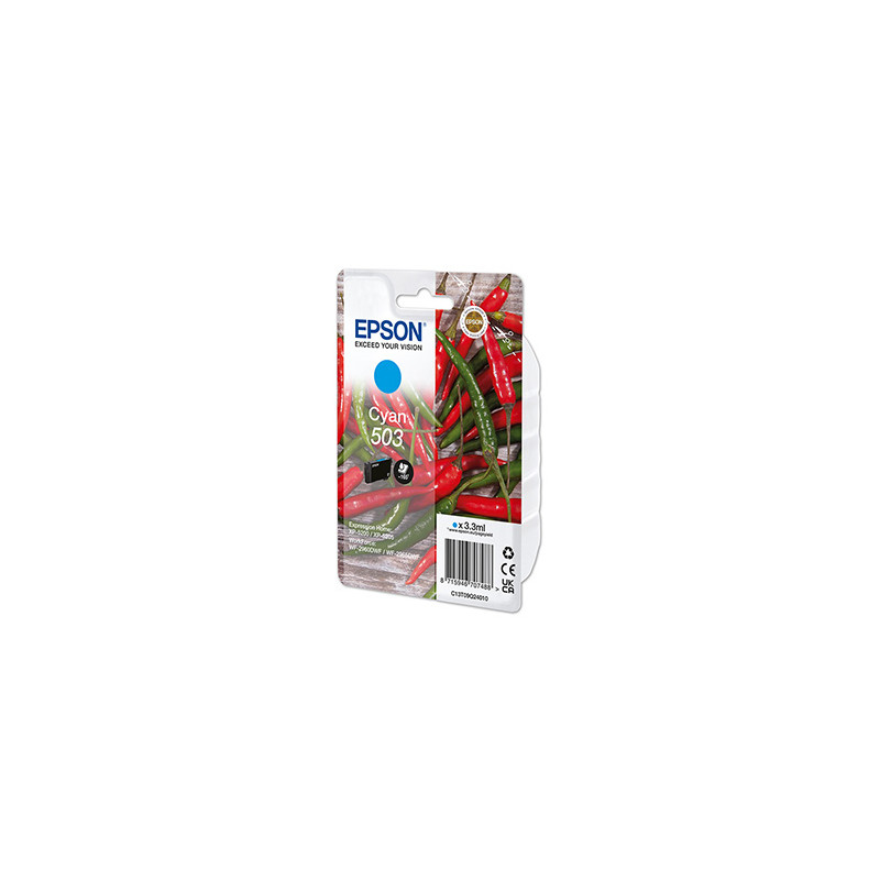 Epson oryginalny ink / tusz C13T09Q24010, T09Q240, 503, cyan, 3.3ml, Epson XP-5200, XP-5205, WF-2960dwf, WF2965dwf - 1