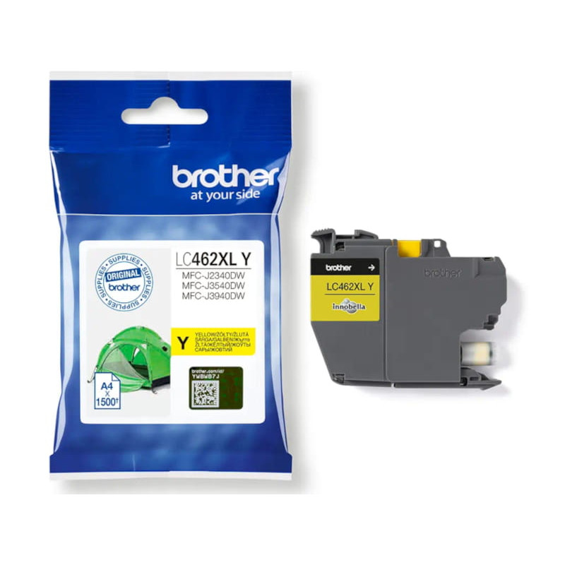Brother oryginalny ink / tusz LC-462XLY, yellow, 1500s, Brother MFC J2340DW, MFC J3540DW, MFC J3940DW - 1