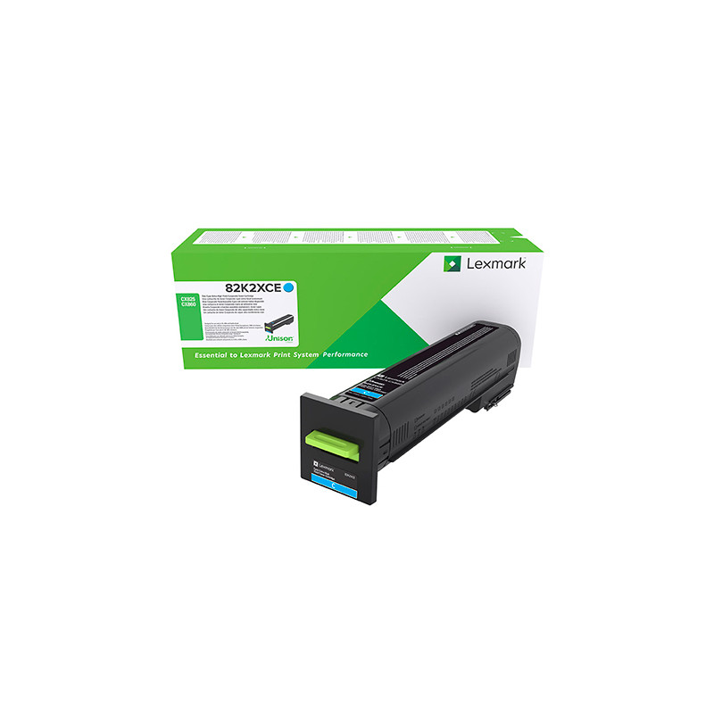 Lexmark oryginalny toner 82K2XCE, cyan, 22000s, extra duża pojemność, return, Lexmark CX825de,CX825dte,CX825dtfe,CX860de,CX860d 