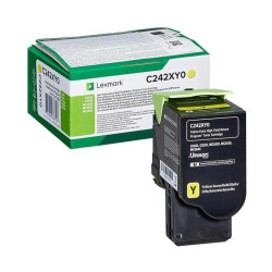 Lexmark oryginalny toner C242XY0, yellow, 3500s, extra duża pojemność, return, Lexmark C2425dw,C2535dw,MC2425adw,MC2535adwe,MC2 