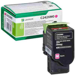 Lexmark oryginalny toner C242XM0, magenta, 3500s, extra duża pojemność, return, Lexmark C2425dw,C2535dw,MC2425adw,MC2535adwe,MC 