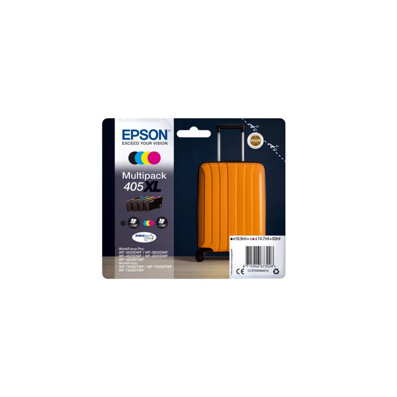 Epson oryginalny ink / tusz C13T05H64010, 405XL, CMYK, 1x18.9 + 3x14.7ml, Epson WF-7835DTWF, WF-7830DTWF, WF-7840DTWF, WF-4830D 