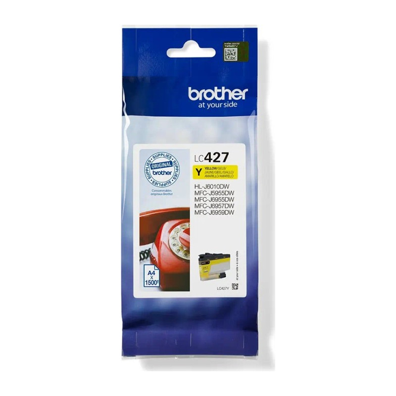 copy of Brother oryginalny ink / tusz LC-427Y, yellow, 1500s, Brother MFC-J5955DW, MFC-J6955DW - 1