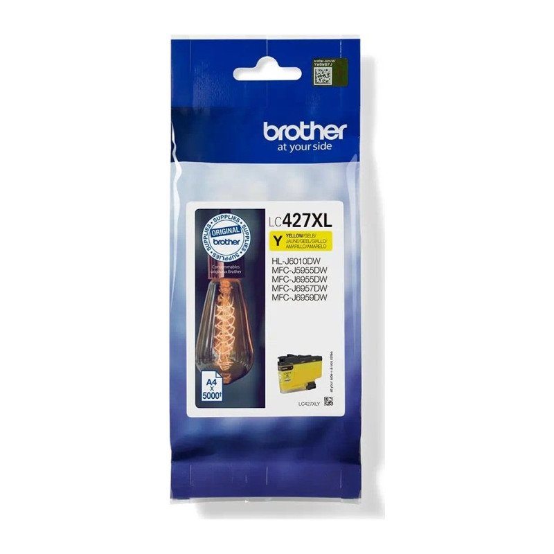 Brother oryginalny ink / tusz LC-427XLY, yellow, 5000s, Brother MFC-J5955DW, MFC-J6955DW - 1