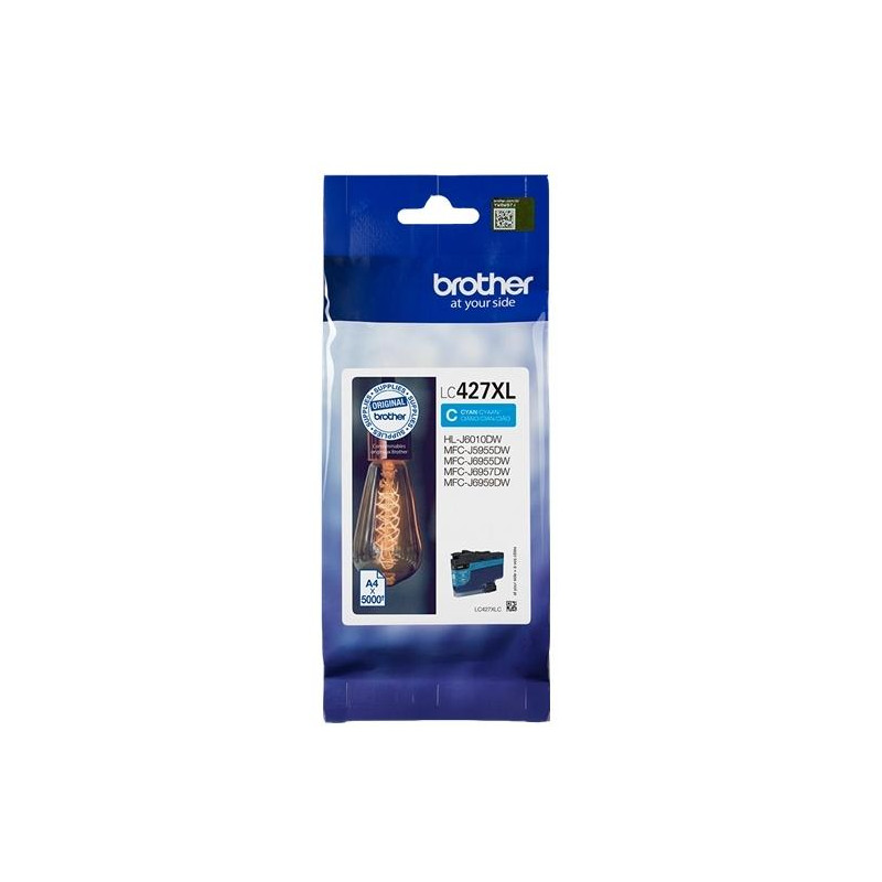 Brother oryginalny ink / tusz LC-427XLC, cyan, 5000s, Brother MFC-J5955DW, MFC-J6955DW - 1