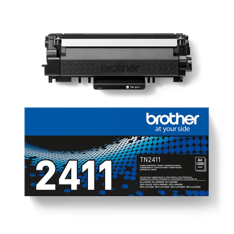 Brother oryginalny toner TN2411, black, 1200s, Brother DCP-L2532DW, DCP-L2552DN, HL-L2312D, HL-L2352DW, O - 1