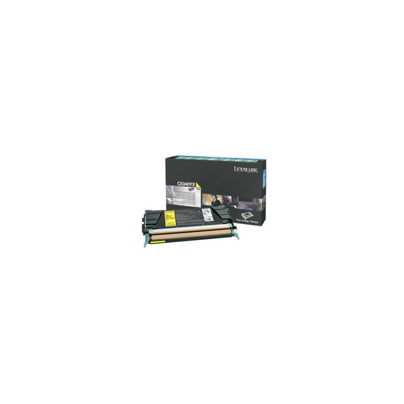 Lexmark oryginalny toner C534RYX, yellow, 7000s, return, Lexmark C534, O - 1