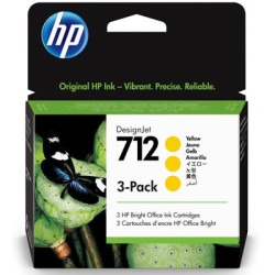 HP oryginalny ink / tusz 3ED79A, HP 712, yellow, 29ml, HP 3-pack DesignJet Studio,T210,T230,T250,T630,T650 - 1