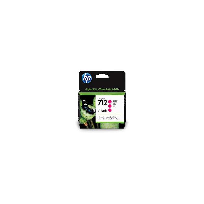 HP oryginalny ink / tusz 3ED78A, HP 712, magenta, 29ml, HP 3-pack DesignJet Studio,T210,T230,T250,T630,T650 - 1