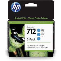 HP oryginalny ink / tusz 3ED77A, HP 712, cyan, 29ml, HP 3-pack DesignJet Studio,T210,T230,T250,T630,T650 - 1