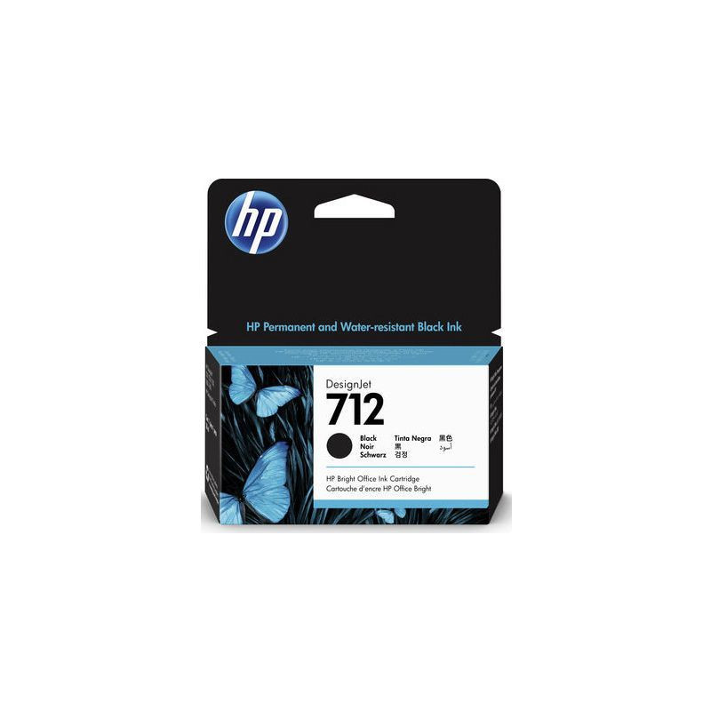 HP oryginalny ink / tusz 3ED71A, HP 712, black, 80ml, HP DesignJet Studio, T210, T230, T250, T630, T650 - 1