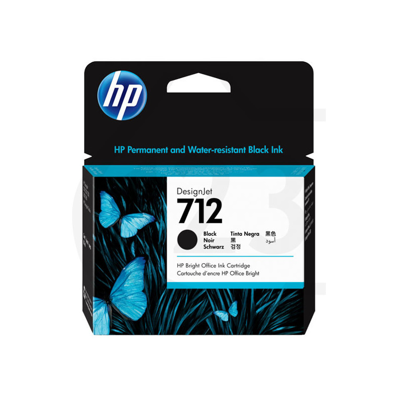 HP oryginalny ink / tusz 3ED70A, HP 712, black, 38ml, HP DesignJet Studio, T210, T230, T250, T630, T650 - 1