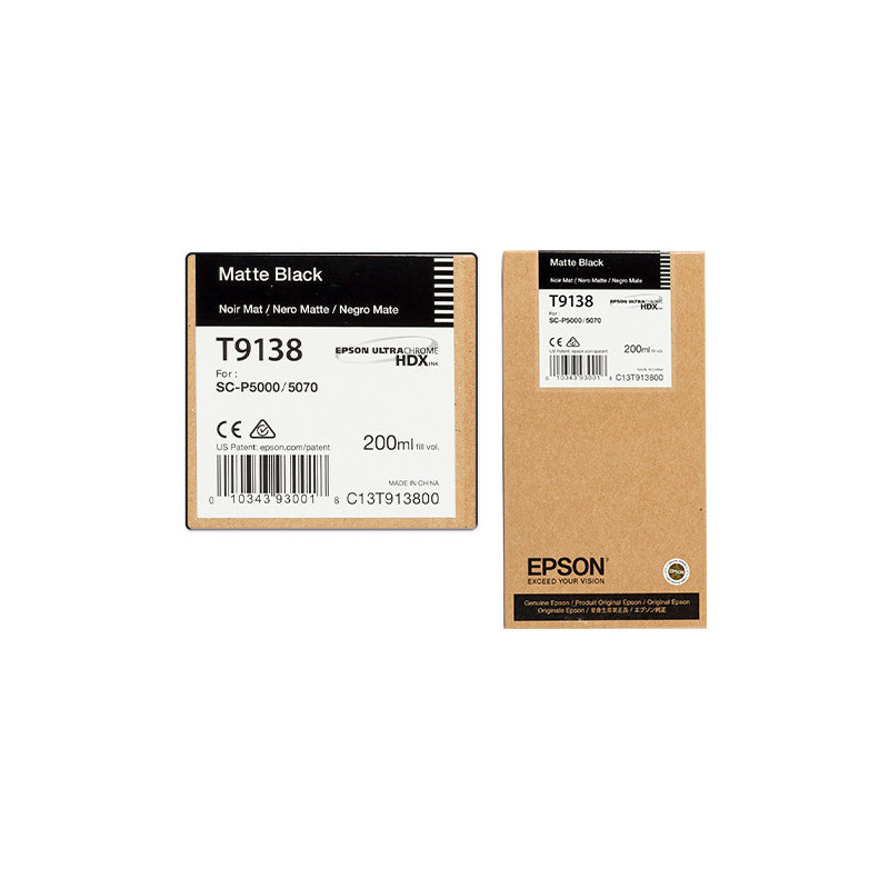 Epson oryginalny ink / tusz C13T913800, matte black, 200ml, Epson SureColor SC-P5000, SC-P5000 STD - 1